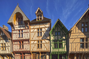 5 maisons à pan de bois rue Kleber à Troyes