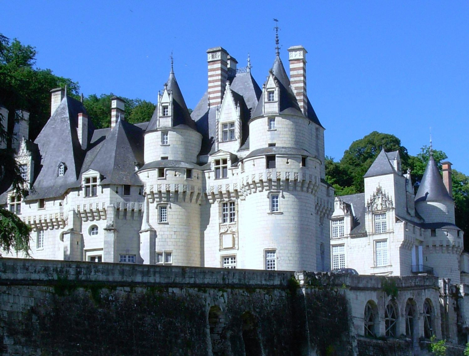 Le château d'Ussé qui inspira Charles Perrault pour celui de la Belle au bois dormant.